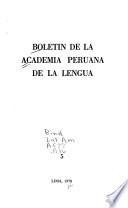 Boletín de la Academia Peruana de la Lengua