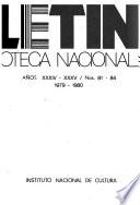 Boletín de la Biblioteca Nacional