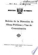 Boletín de la Dirección de Obras Públicas y Vías de Comunicación