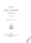 Boletín de la Real academia de ciencias y artes de Barcelona