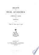 Boletín de la Real academia de ciencias y artes de Barcelona