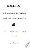 Boletín de la Real Academia de Córdoba, de Ciencias, Bellas Letras y Nobles Artes