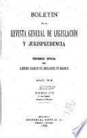 Boletín de la Revista general de legislación y jurisprudencia