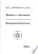 Boletín de la secretaría de relaciones exteriores
