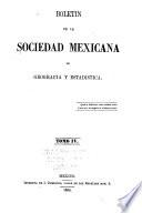 Boletín de la Sociedad Mexicana de Geografía y Estadística