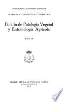 Boletín de patología vegetal y entomología agrícola