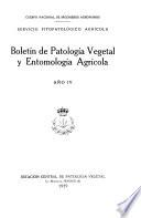 Boletín de patología vegetal y entomología agrícola