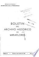 Boletín del Archivo Historico de Miraflores