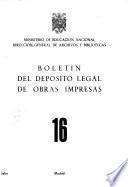 Boletín del depósito legal de obras impresas