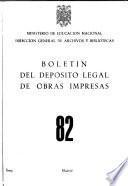 Boletín del deposito legal de obras impresas