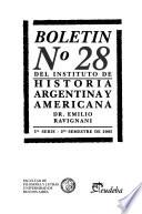 Boletín del Instituto de Historia Argentina y Americana Doctor Emilio Ravignani.
