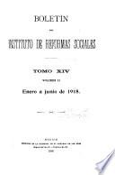 Boletín del Instituto de Reformas Sociales [Publicación Mensual]