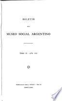 Boletín del Museo Social Argentino