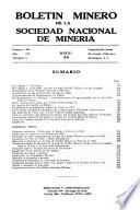 Boletín minero de la Sociedad Nacional de Minería