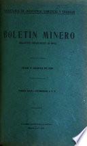 Boletin Minero. Organo del Dept. de Minas