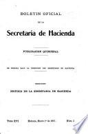 Boletin oficial de la Secretaría de Hacienda