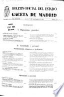 Boletín oficial del estado: Gaceta de Madrid