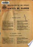 Boletín oficial del estado: Gaceta de Madrid