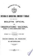 Boletin oficial del Observatorio nacional ...
