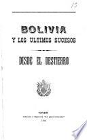 Bolivia y los últimos sucesos