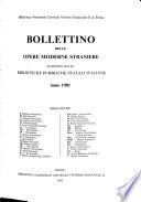 Bollettino delle opere moderne straniere