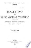 Bollettino delle opere moderne straniere