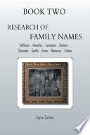 Book Two Research of Family Names