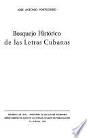 Bosquejo histórico de las letras cubanas