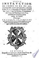 Breue instruction de como se ha de administrar el Sacramento de la Penitencia, etc. Few ms. notes