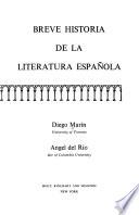 Breve historia de la literatura española