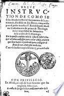 BREVE INSTRVCTION DE COMO SE se ha de administrar el Sacramento de la penitencia, diuidida en dos libros