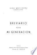 Breviario para mi generacion