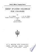 Brief Spanish Grammar for Colleges