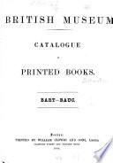 British Museum Catalogue of printed Books