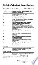 Buffalo Criminal Law Review