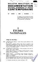 Bulletin analytique de documentation politique, économique et sociale contemporaine