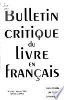 Bulletin critique du livre français