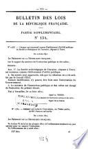 Bulletin des lois de la République Française