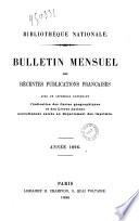 Bulletin des récentes publications françaises