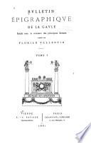 Bulletin épigraphique de la Gaule