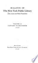 Bulletin of the New York Public Library