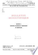 Bulletin Scientifique