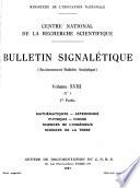 Bulletin signalétique