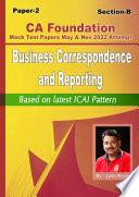 Business Correspondence and Reporting For C A Foundation