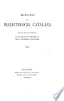 Butlletí de dialectología catalana