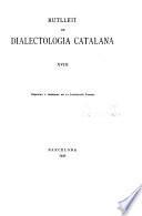 Butlletí de dialectologia catalana