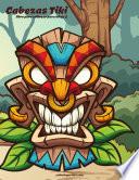 Cabezas Tiki libro para colorear para niños 3