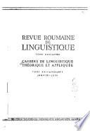 Cahiers de Linguistique Théorique Et Appliquée