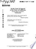 California. Court of Appeal (2nd Appellate District). Records and Briefs