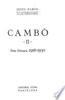 Cambó: pt.1.1918-1930